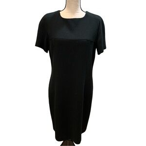 Burberry London Vintage Designer Black Career lined Sheath Dress Size 48